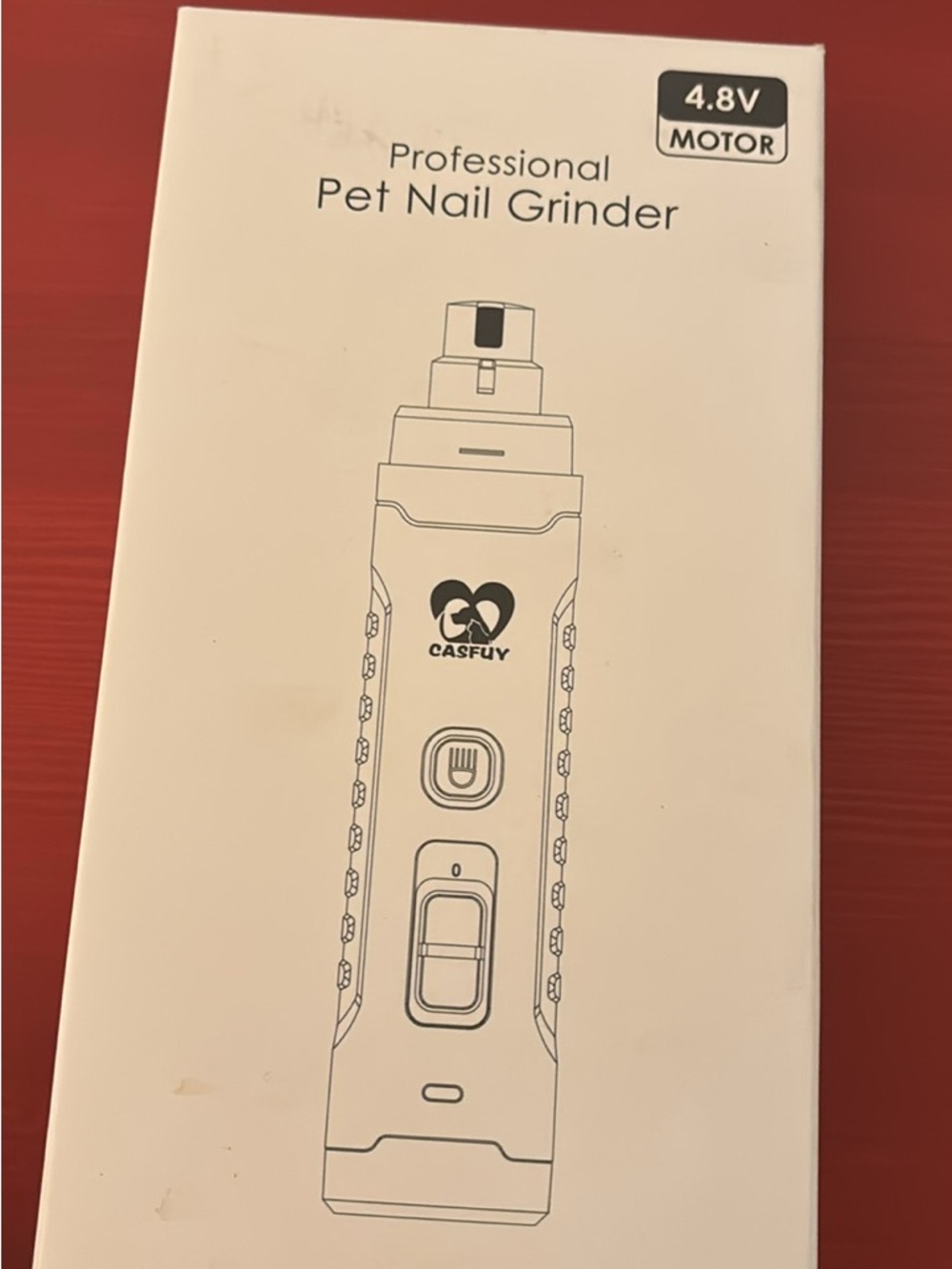 CASFUV Professional Pet Nail Grinder - White
